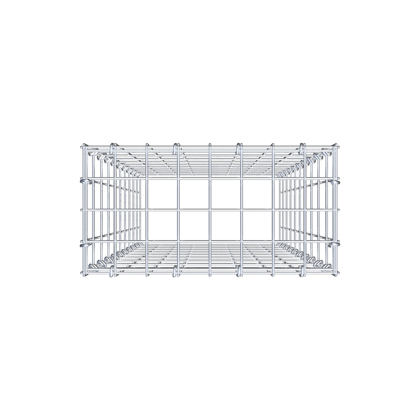 Anbaugabione Typ 3 100 cm x 40 cm x 20 cm (L x H x T), Maschenweite 5 cm x 10 cm, C-Ring
