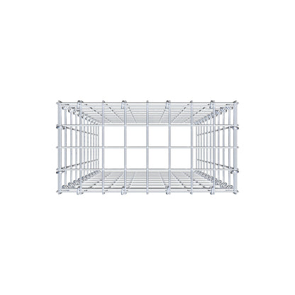 Anbaugabione Typ 3 100 cm x 40 cm x 20 cm (L x H x T), Maschenweite 5 cm x 10 cm, C-Ring