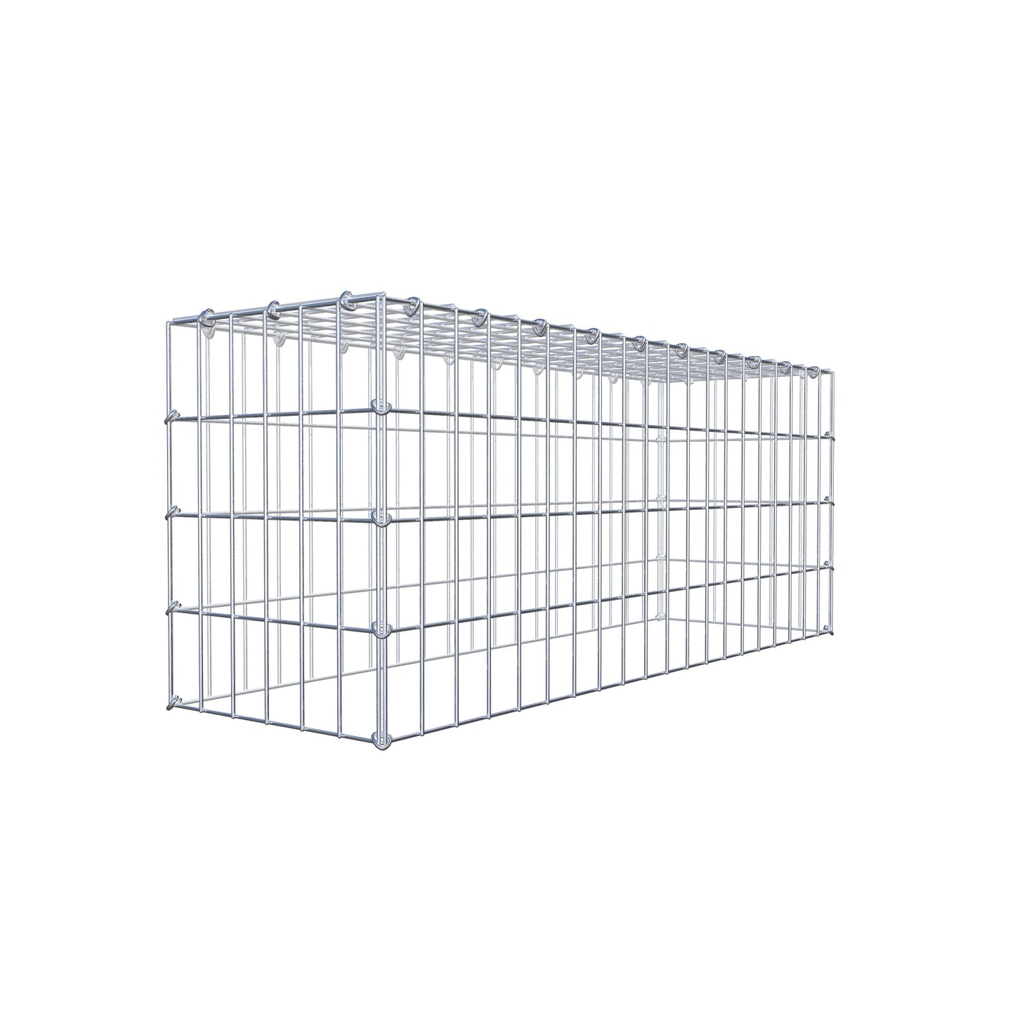 Monteret gabion type 3 100 cm x 40 cm x 30 cm (L x H x D), maskestørrelse 5 cm x 10 cm, C-ring