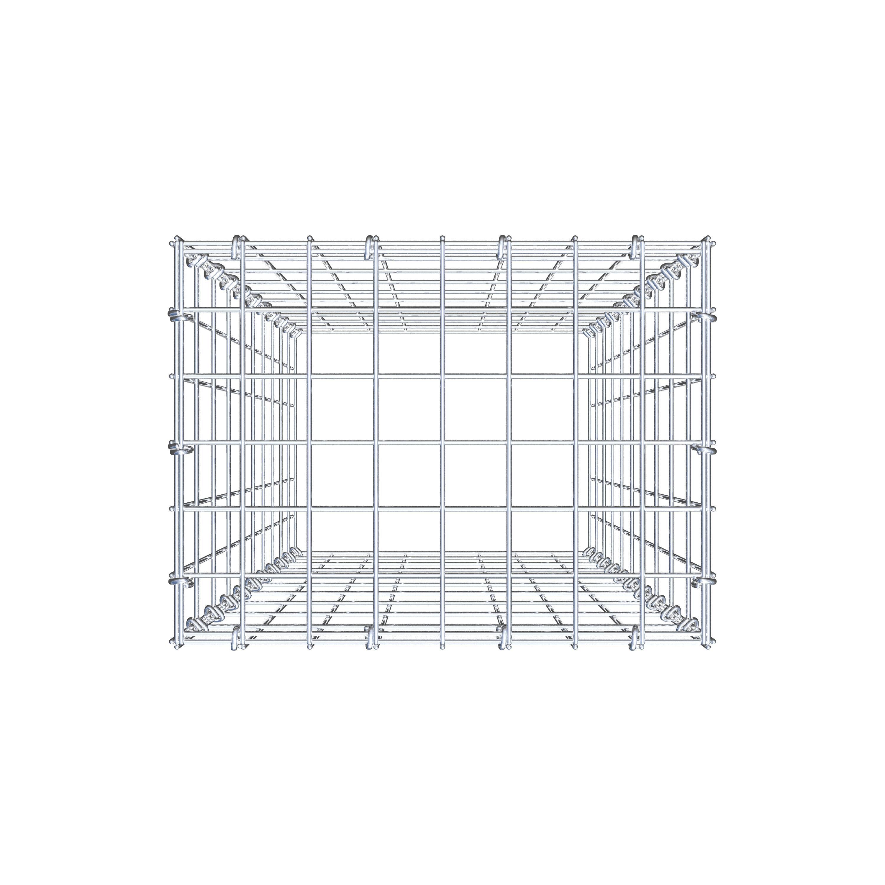 Anbaugabione Typ 3 100 cm x 40 cm x 30 cm (L x H x T), Maschenweite 5 cm x 10 cm, C-Ring