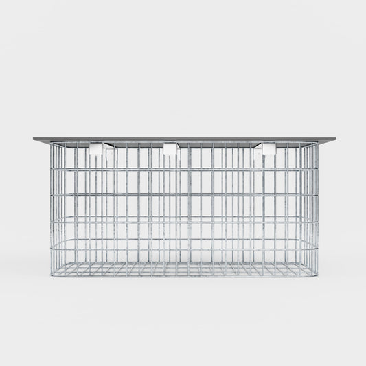 Gartenbank 102 x 50 x 32 cm MW 5 x 10 cm feuerverzinkt, mit Recyclingauflage in anthrazit