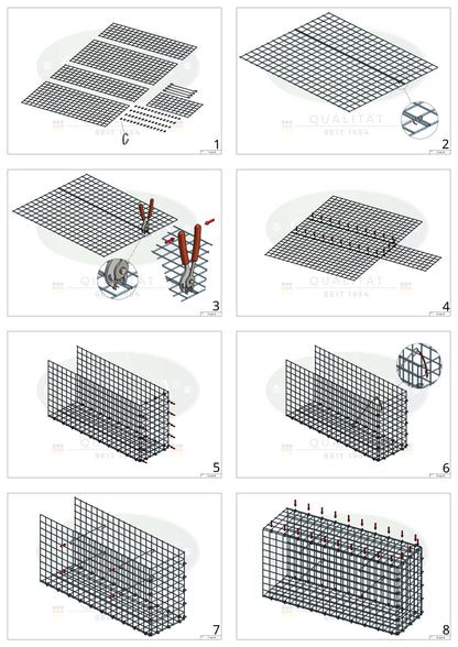 Gabião tipo 2 100 cm x 40 cm x 50 cm (C x A x P), malhagem 5 cm x 5 cm, anel C