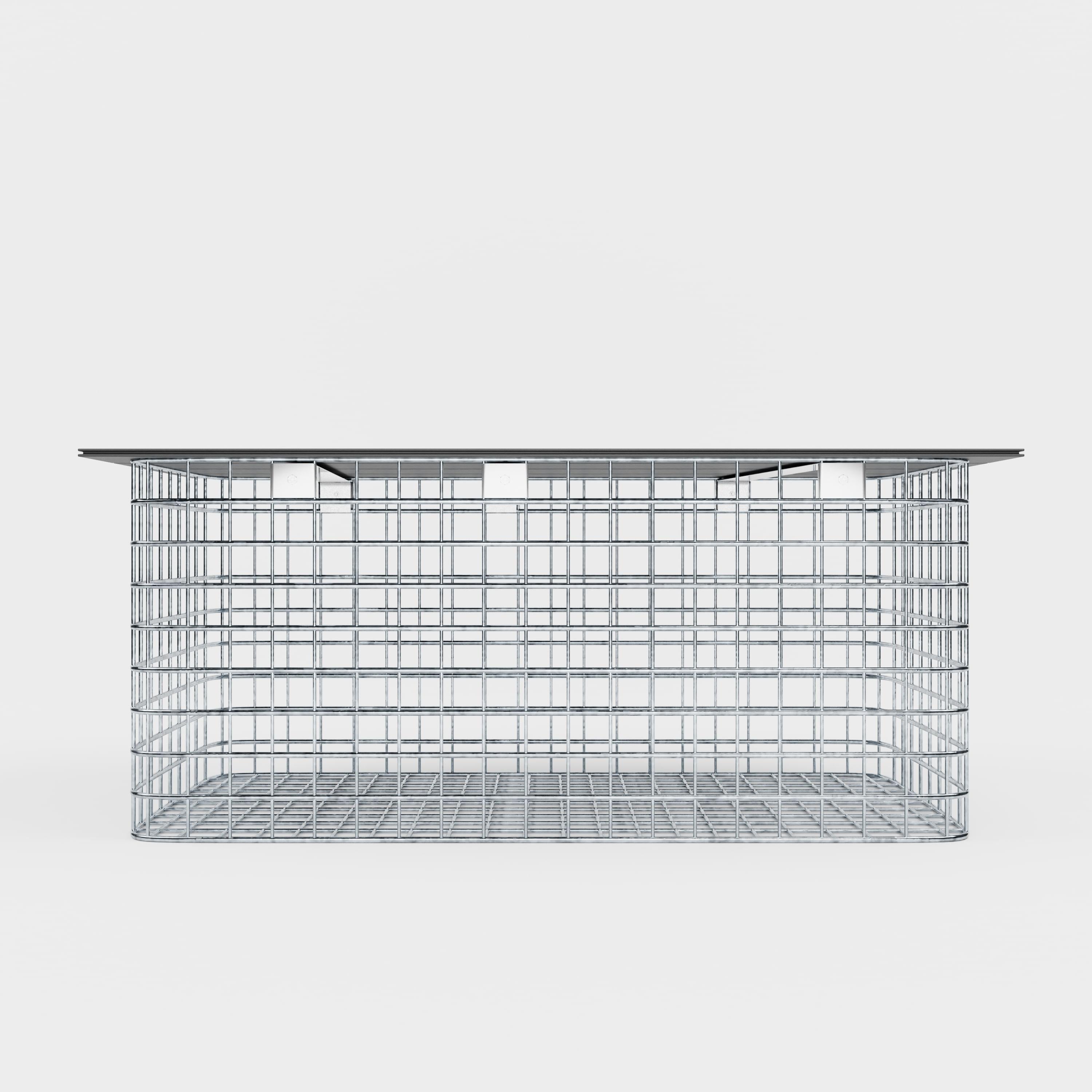 Havebænk 102 x 45 x 52 cm MW 5 x 5 cm varmgalvaniseret, med genbrugsdæksel i antracit