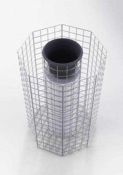 Blomstersøjle ottekantet højde 62 cm MW 5 x 5 cm, varmgalvaniseret inkl. potte