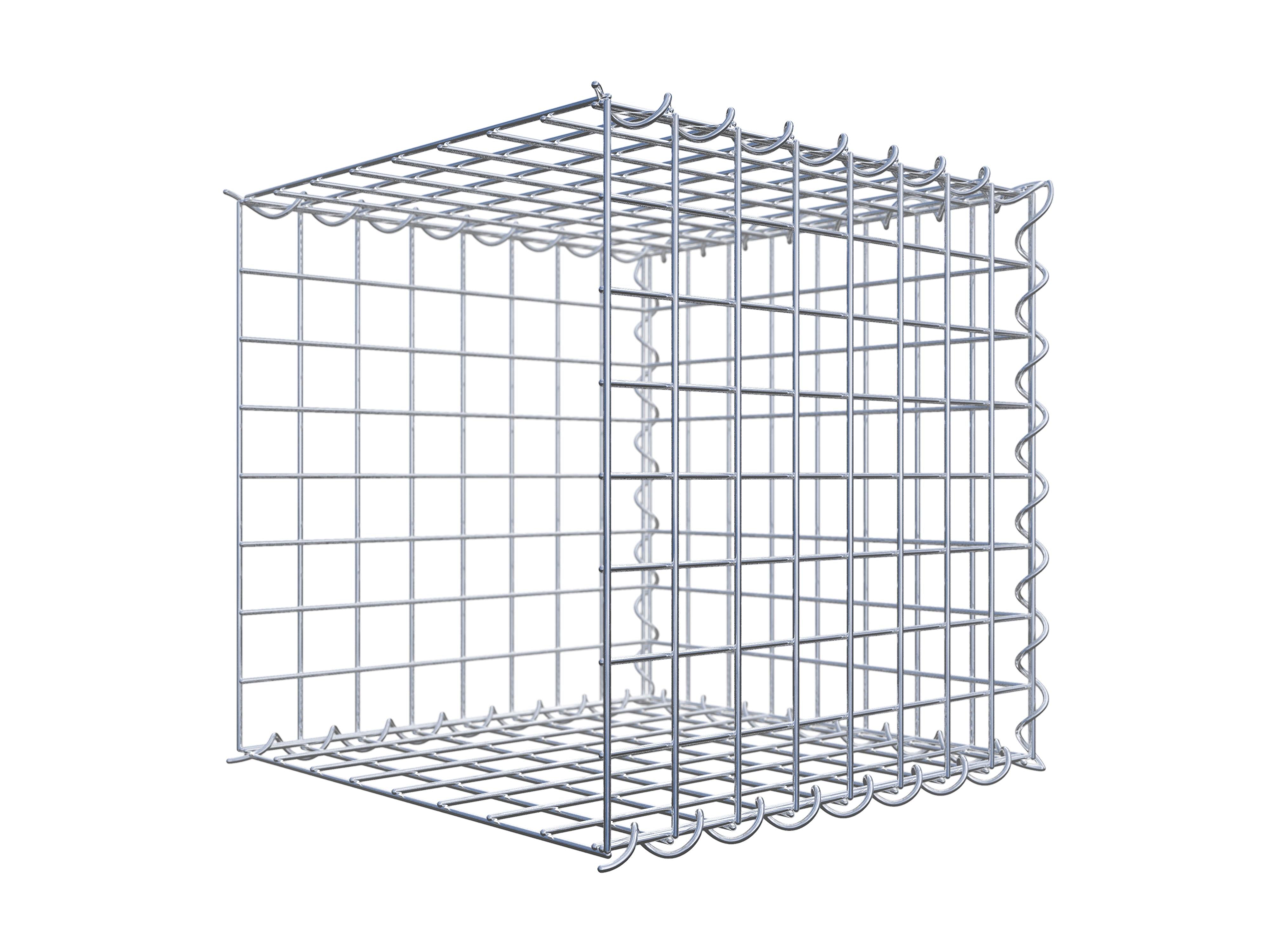 Anbaugabione Typ 2 40 cm x 40 cm x 40 cm (L x H x T), Maschenweite 5 cm x 5 cm, Spirale