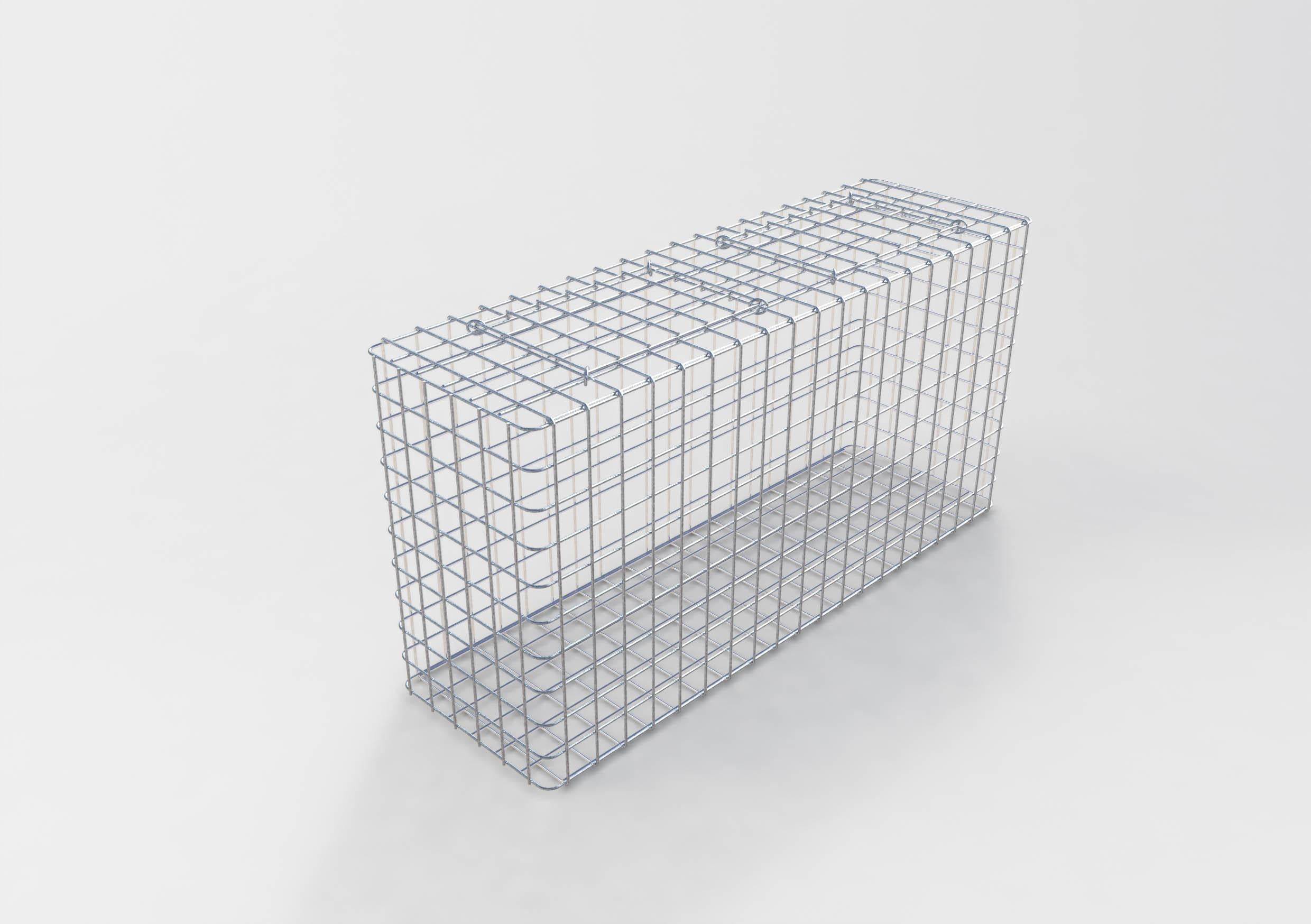 Gavión galvanizado en caliente 102 cm x 52 cm x 22 cm, malla 5 cm x 5 cm, totalmente soldado