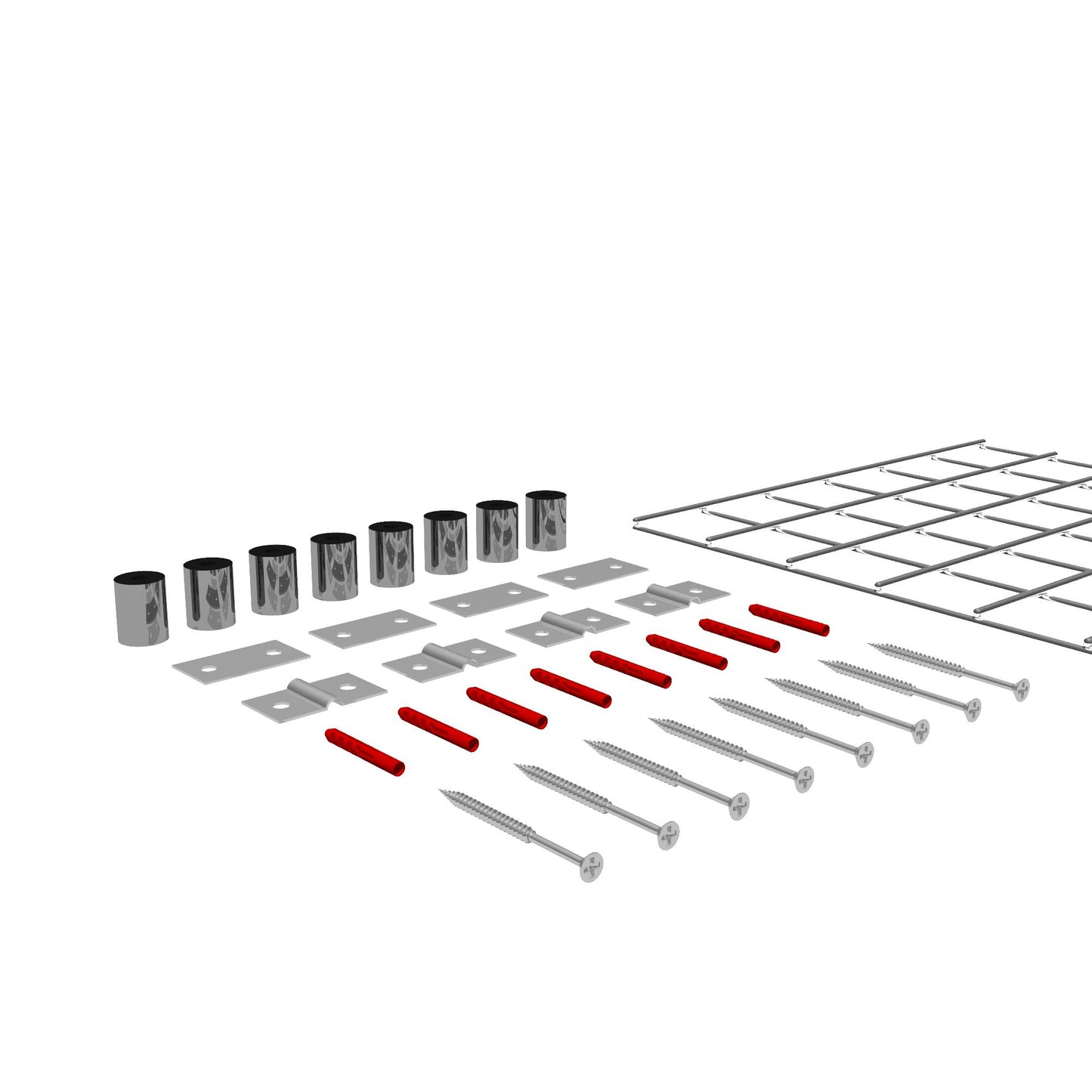 Traliccio decorativo (incl. materiale di montaggio) Dimensioni della rete 5 x 5 cm