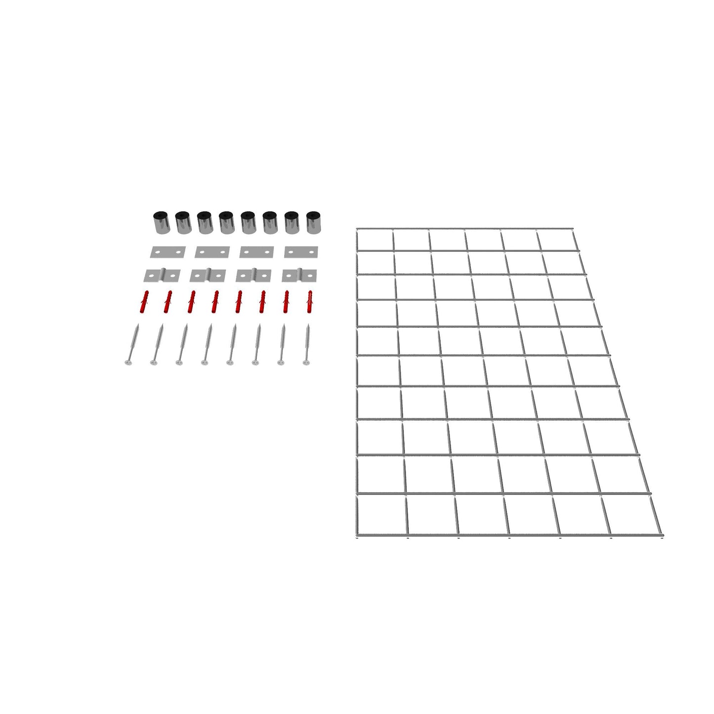 Traliccio decorativo (incl. materiale di montaggio) Dimensioni della rete 5 x 5 cm