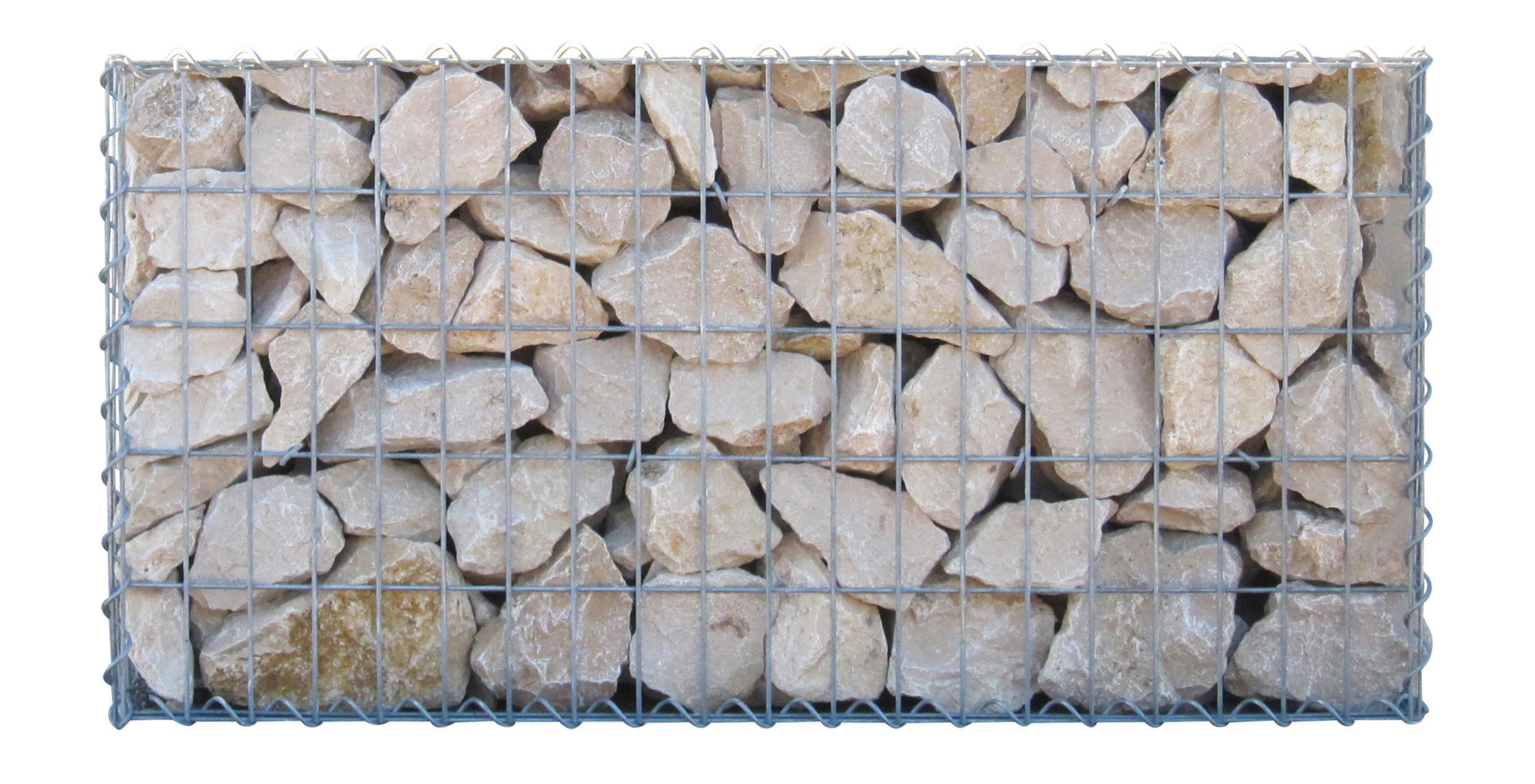 Gabion 100 cm x 40 cm x 20 cm (L x H x D), maskestørrelse 5 cm x 10 cm, spiral