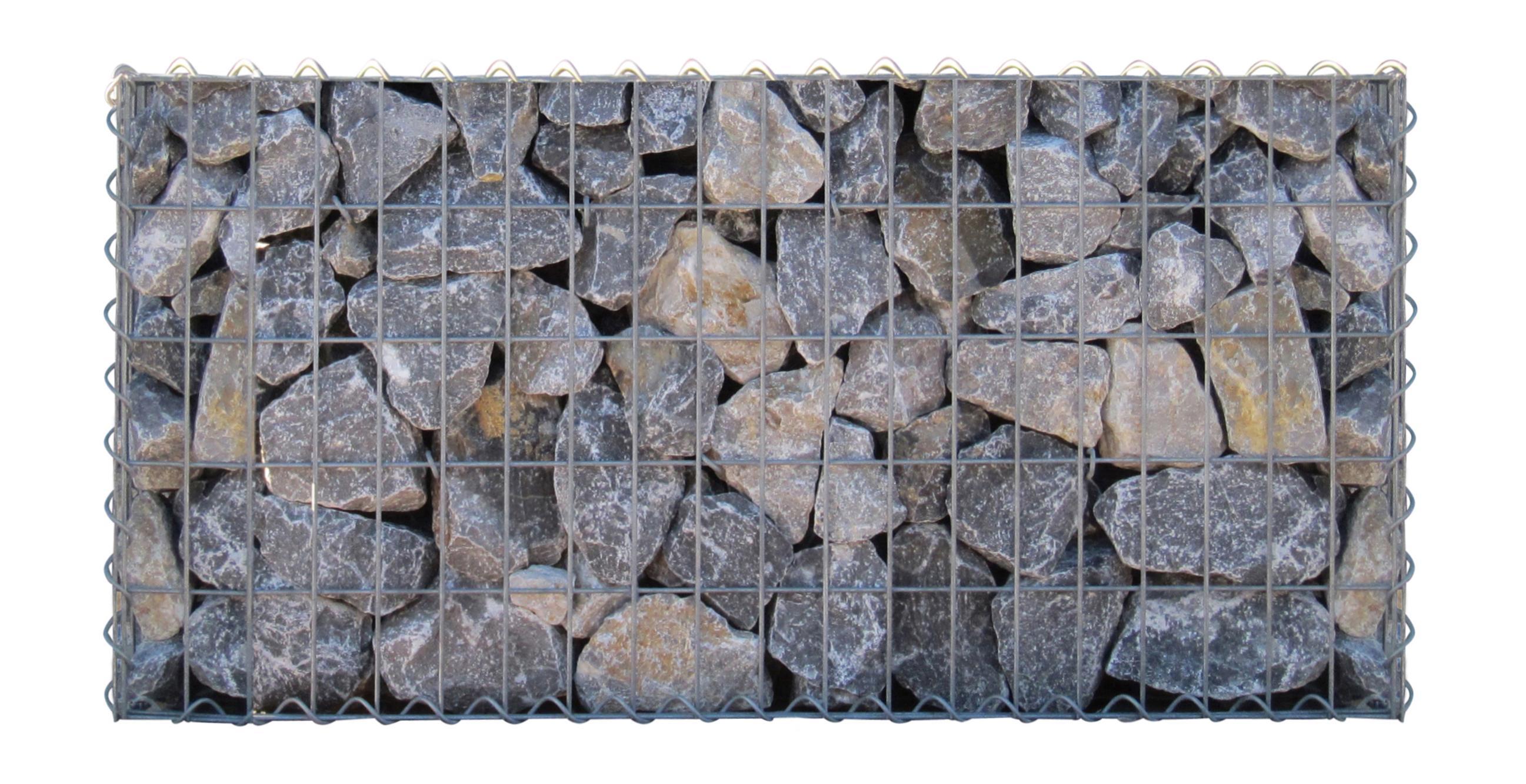 Gabião 80 cm x 40 cm x 30 cm (C x A x P), malhagem 5 cm x 10 cm, espiral