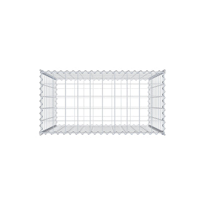 Set van 2 schanskorven 100 cm x 100 cm x 50 cm (L x H x D), maaswijdte 10 x 10 cm, spiraalvormig