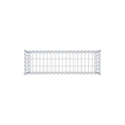 Sats med 2 gabioner 100 cm x 50 cm x 30 cm (L x H x D), maskstorlek 5 x 10 cm, spiral
