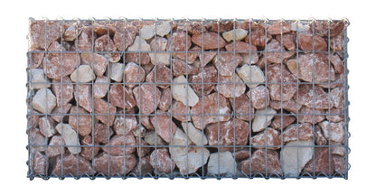 Set of 2 gabions 100 cm x 50 cm x 40 cm (L x H x D), mesh size 5 x 10 cm, spiral