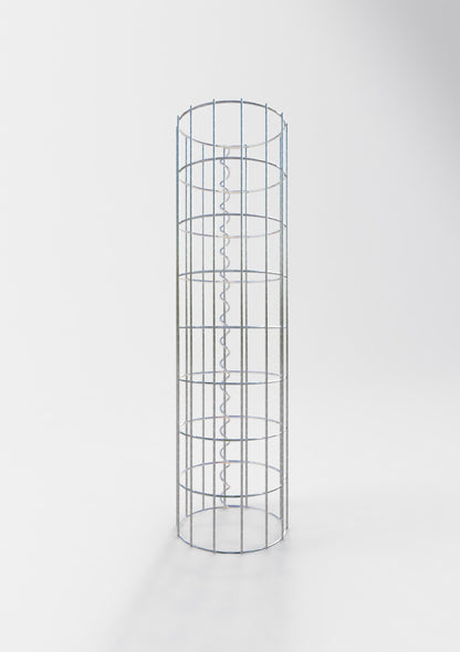 Colonne de gabion ronde 22 cm de diamètre, 80 cm de hauteur, mailles 5 cm x 10 cm