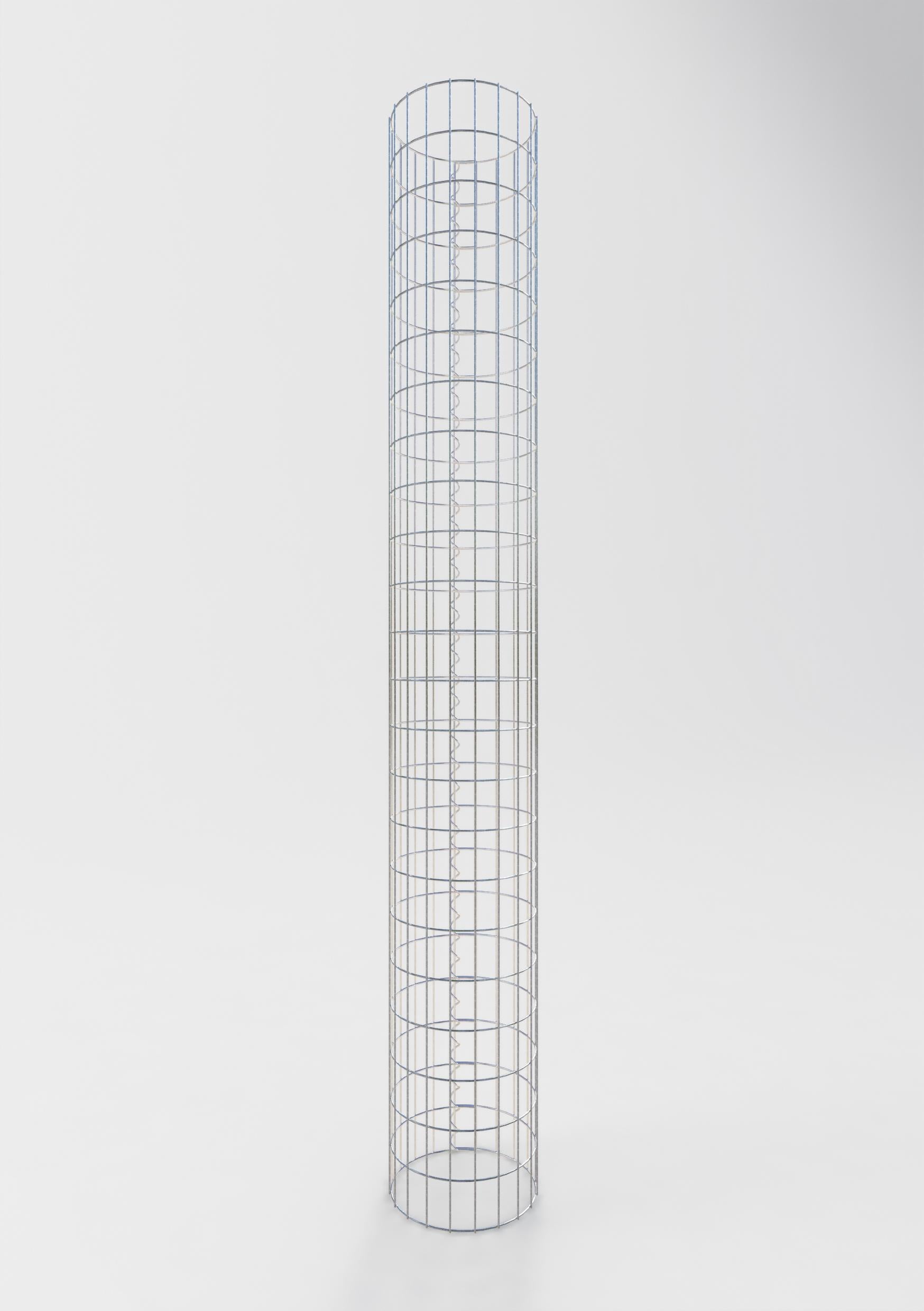 Gabionensäule rund 32 cm Durchmesser, 230 cm Höhe, Maschenweite 5 cm x 10 cm