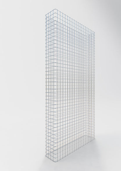 Gabion fence length 102 cm, height 200 cm, depth 22 cm, mesh size 5 x 5 cm