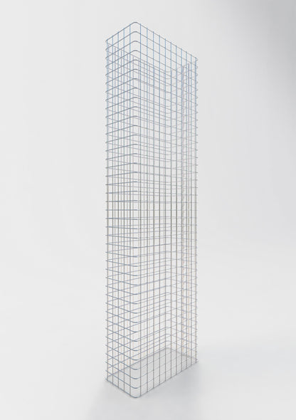 Recinzione in gabbioni lunghezza 57 cm, altezza 160 cm, profondità 27 cm, maglia 5 x 5 cm