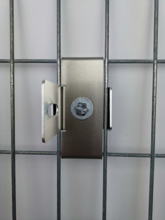 Agrafe avec support de clôture maille 5 x 10 cm, aluminium