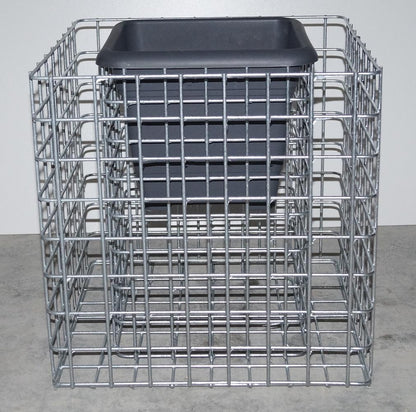 Colonna portafiori Altezza 42 cm Base 42 x 42 cm MW 5 x 5 cm, zincato a caldo incl. vaso