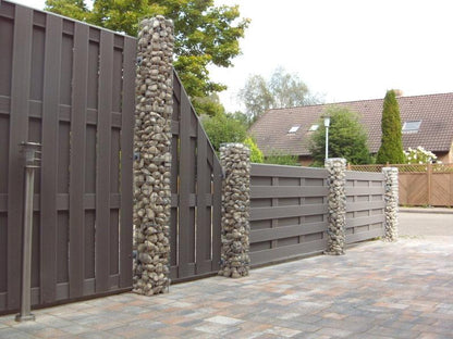 Gabionensäule eckig 22  cm x 22  cm, 80 cm Höhe, MW 5 cm x 5 cm