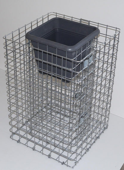 Columna de flores Altura 60 cm Base 42 x 42 cm MW 5 x 5 cm, galvanizada incl. maceta