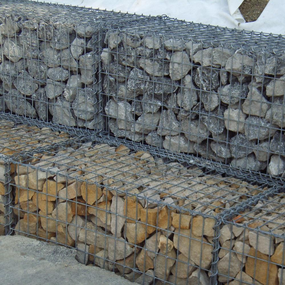 Gabion 100 cm x 50 cm x 50 cm (L x H x D), maskestørrelse 5 cm x 10 cm, spiral