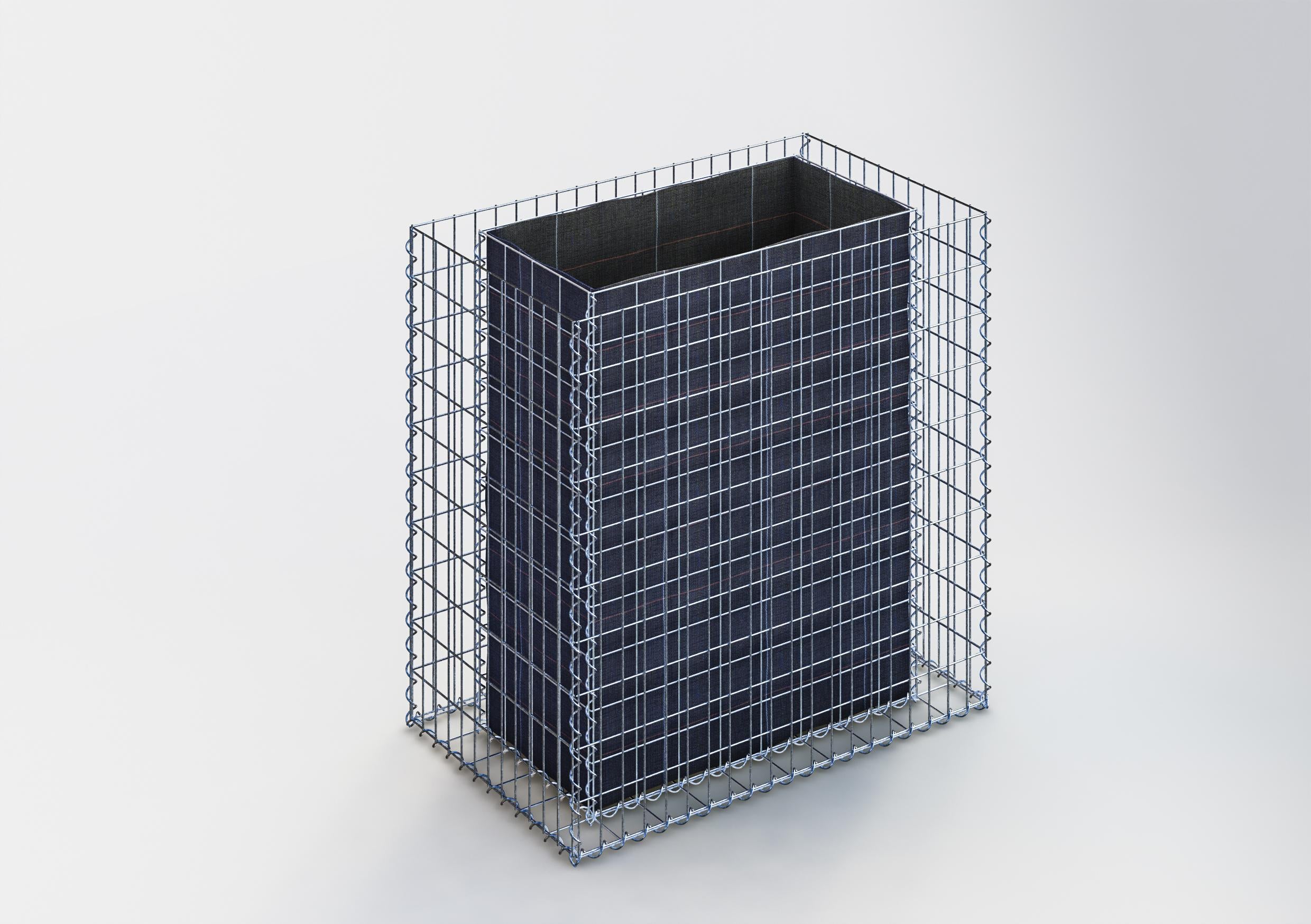 Rechthoekig verhoogd bed 100 cm x 100 cm x 60 cm (L x H x D), maaswijdte 5 x 10 cm, wanddikte 10 cm