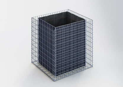 Canteiro elevado quadrado 100 cm x 100 cm x 90 cm (C x A x P), tamanho da malha 5 x 10 cm, espessura da parede 10 cm