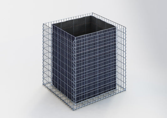 Højbed firkantet 100 cm x 100 cm x 90 cm (L x H x D), maskestørrelse 5 x 10 cm, vægtykkelse 10 cm