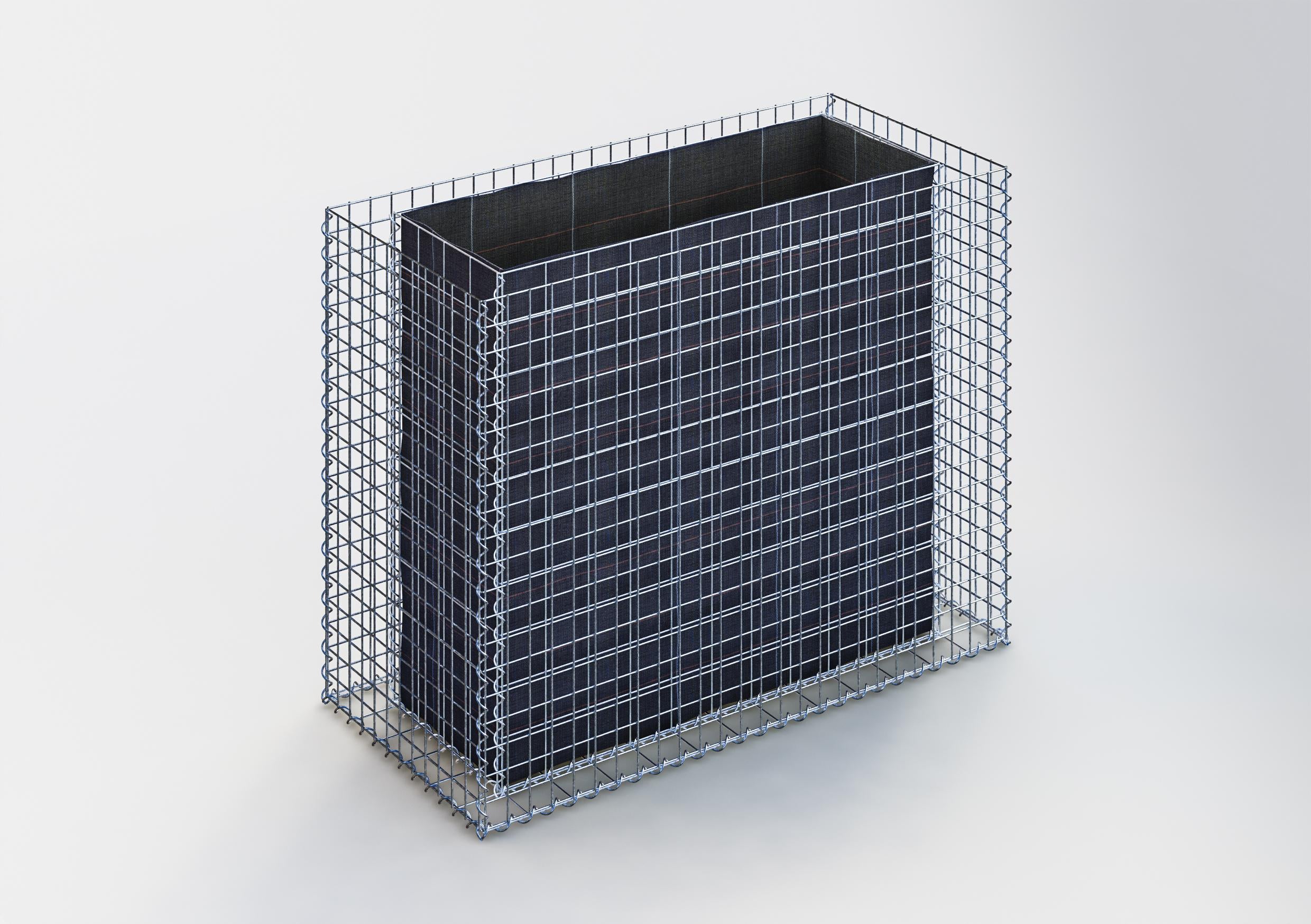 Rechthoekig verhoogd bed 130 cm x 100 cm x 60 cm (L x H x D), maaswijdte 5 x 5 cm, wanddikte 10 cm