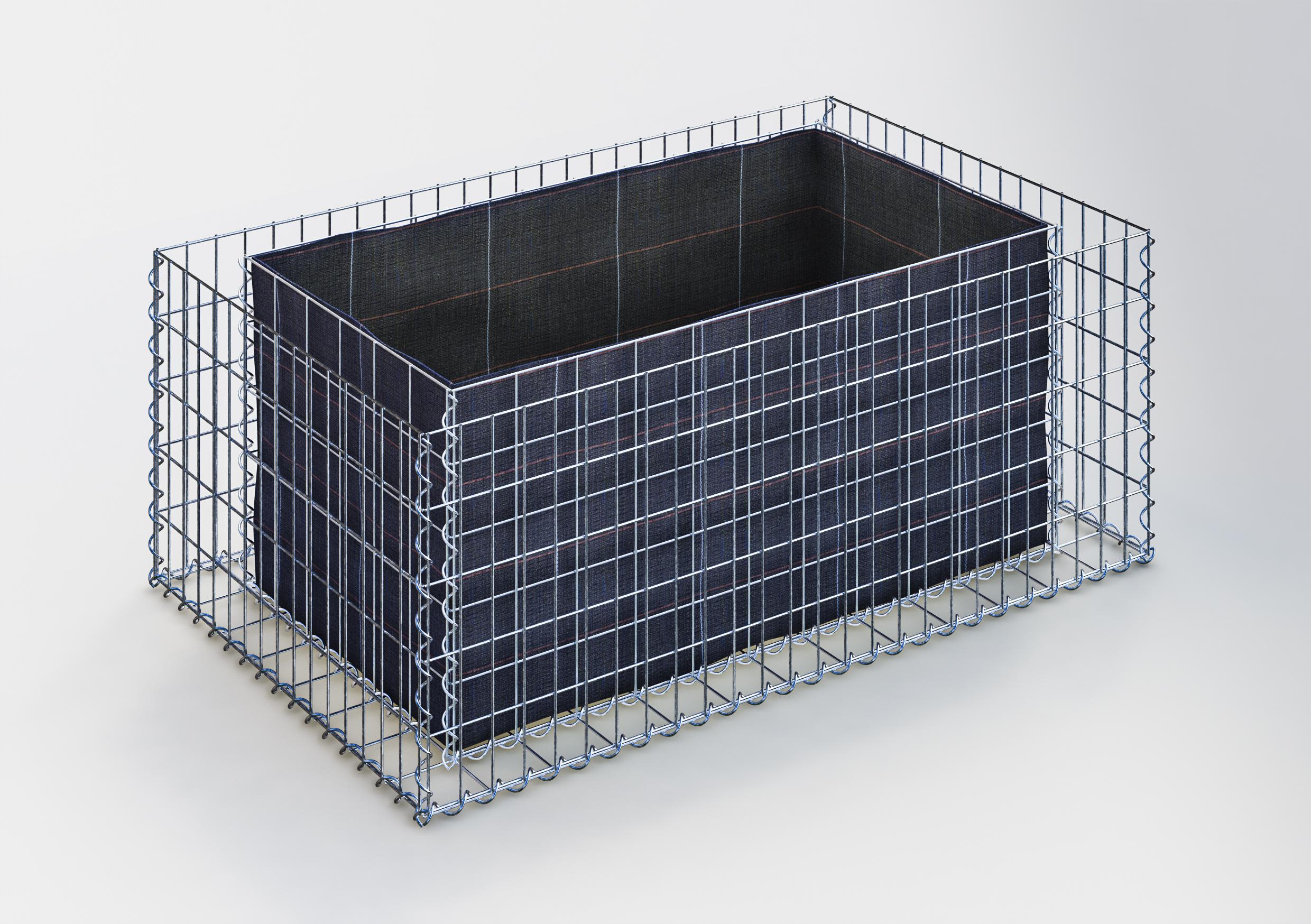 Rechthoekig verhoogd bed 130 cm x 50 cm x 80 cm (L x H x D), maaswijdte 5 x 10 cm, wanddikte 10 cm