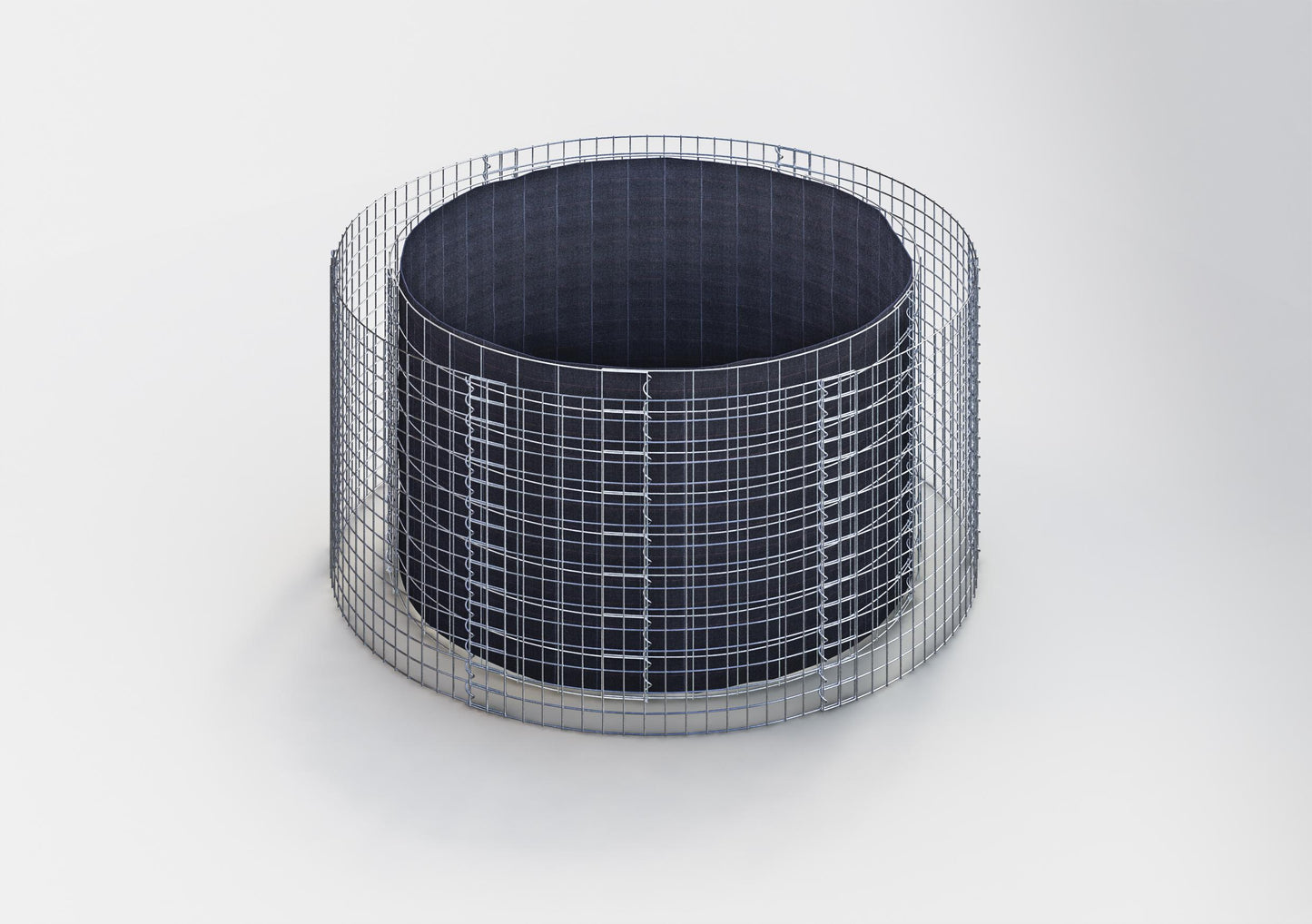 Round raised bed, outer diameter 172 cm, height 80 cm, mesh size 5 x 10 cm, wall thickness 15 cm