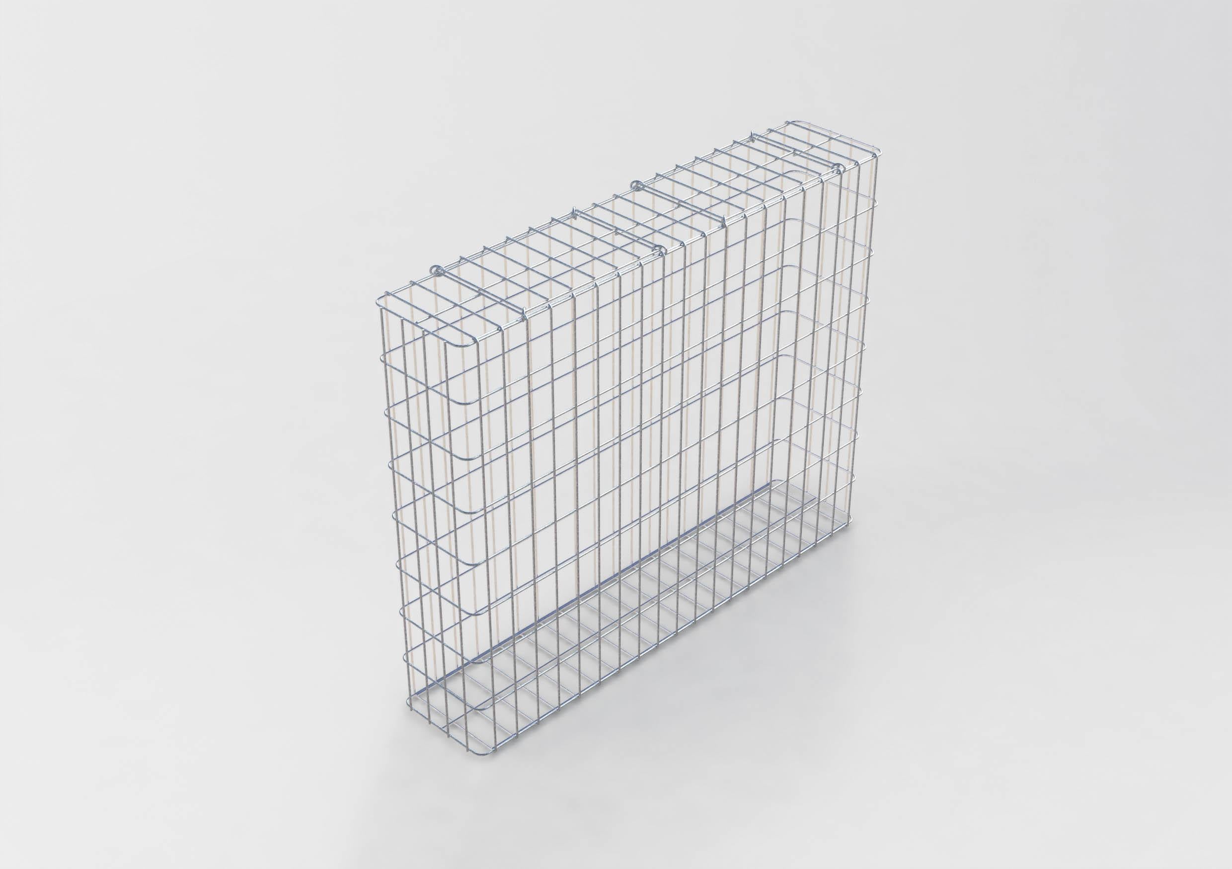 Gavión galvanizado en caliente 102 cm x 82 cm x 22 cm, malla 5 cm x 10 cm, totalmente soldado