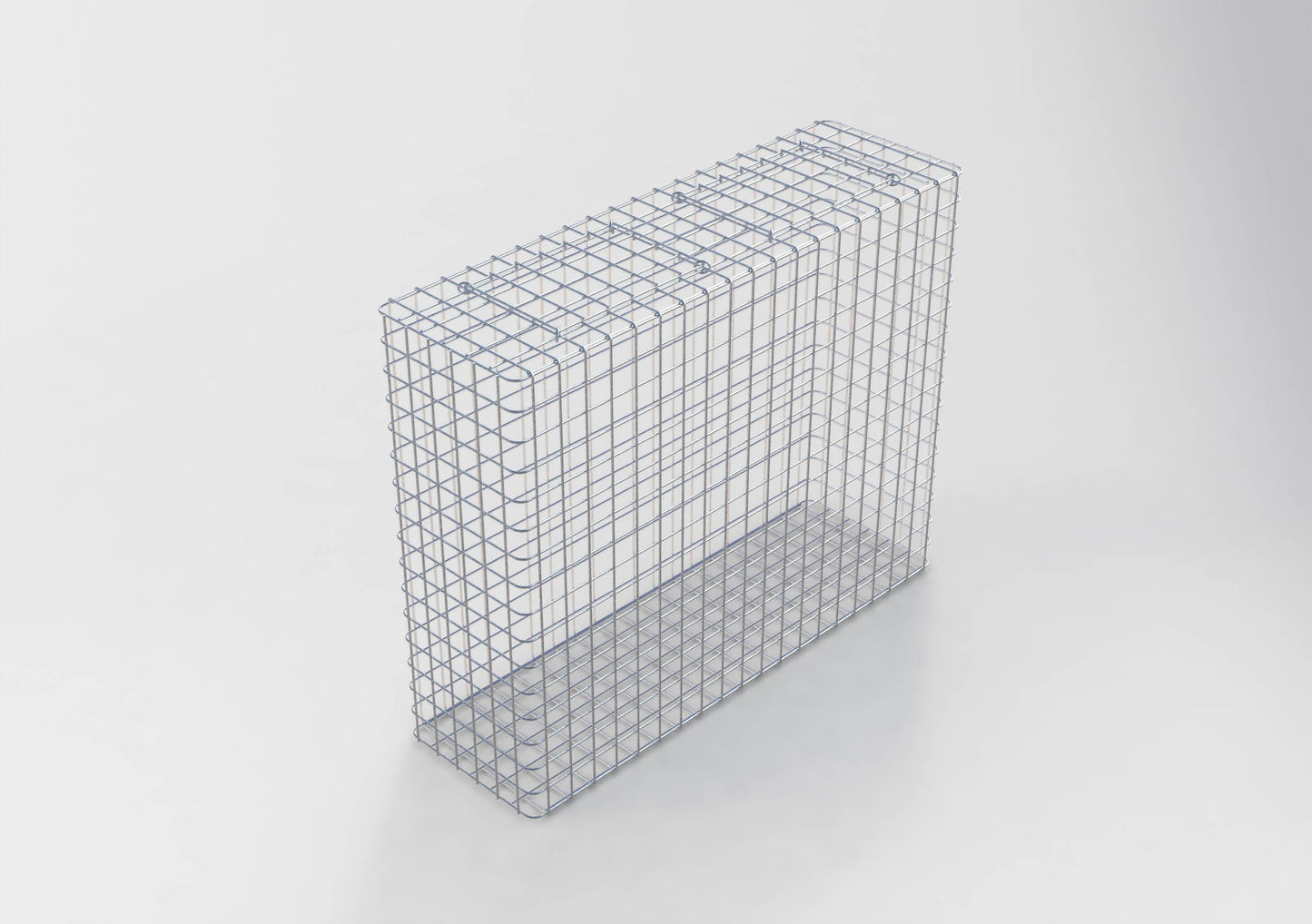 Varmförzinkad gabion 102 cm x 82 cm x 32 cm, maskstorlek 5 cm x 5 cm, helsvetsad