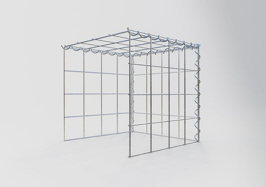 Anbaugabione Typ 4 40 cm x 40 cm x 40 cm (L x H x T), Maschenweite 10 cm x 10 cm, Spirale