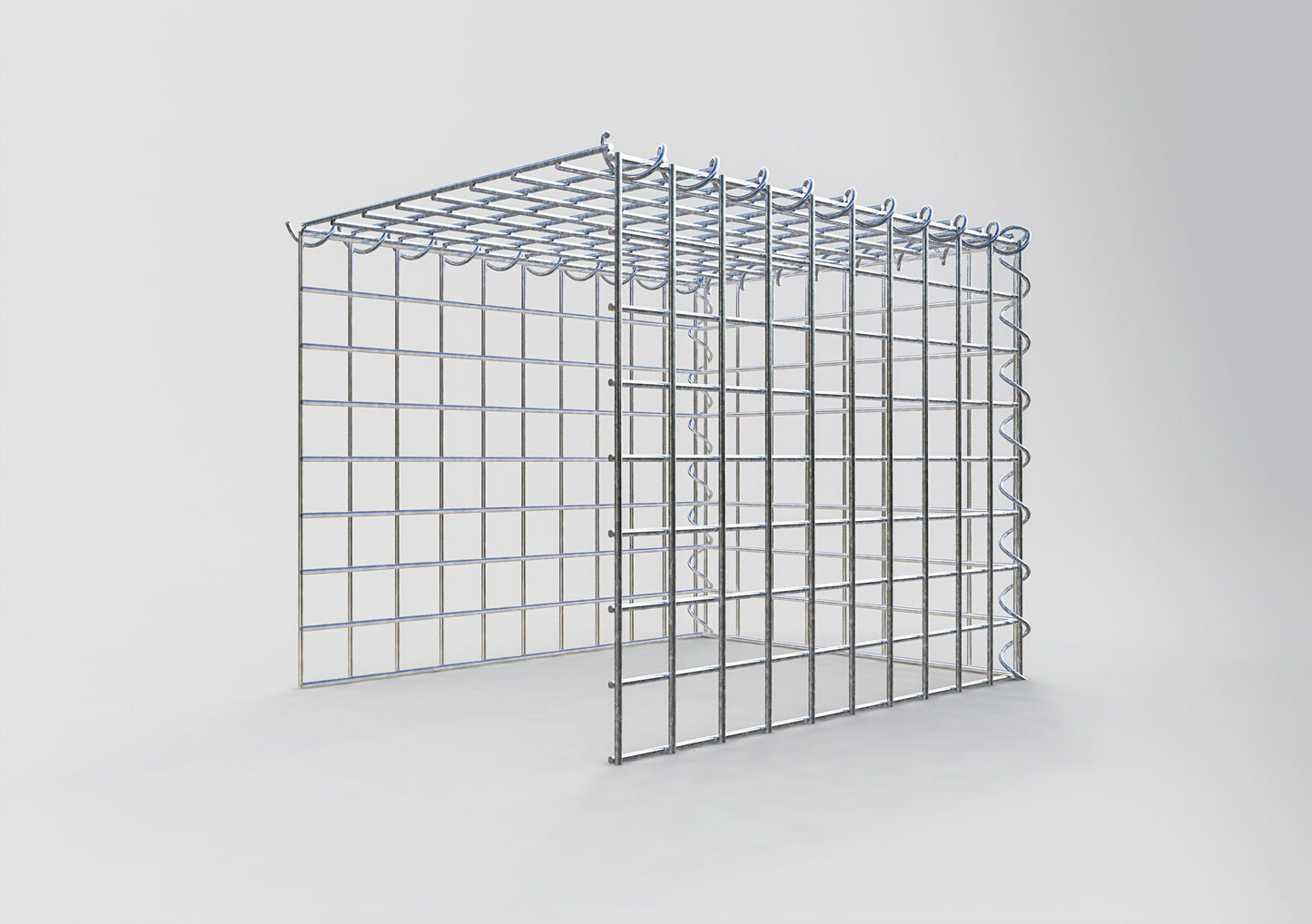 Anbaugabione Typ 4 50 cm x 40 cm x 40 cm (L x H x T), Maschenweite 5 cm x 5 cm, Spirale