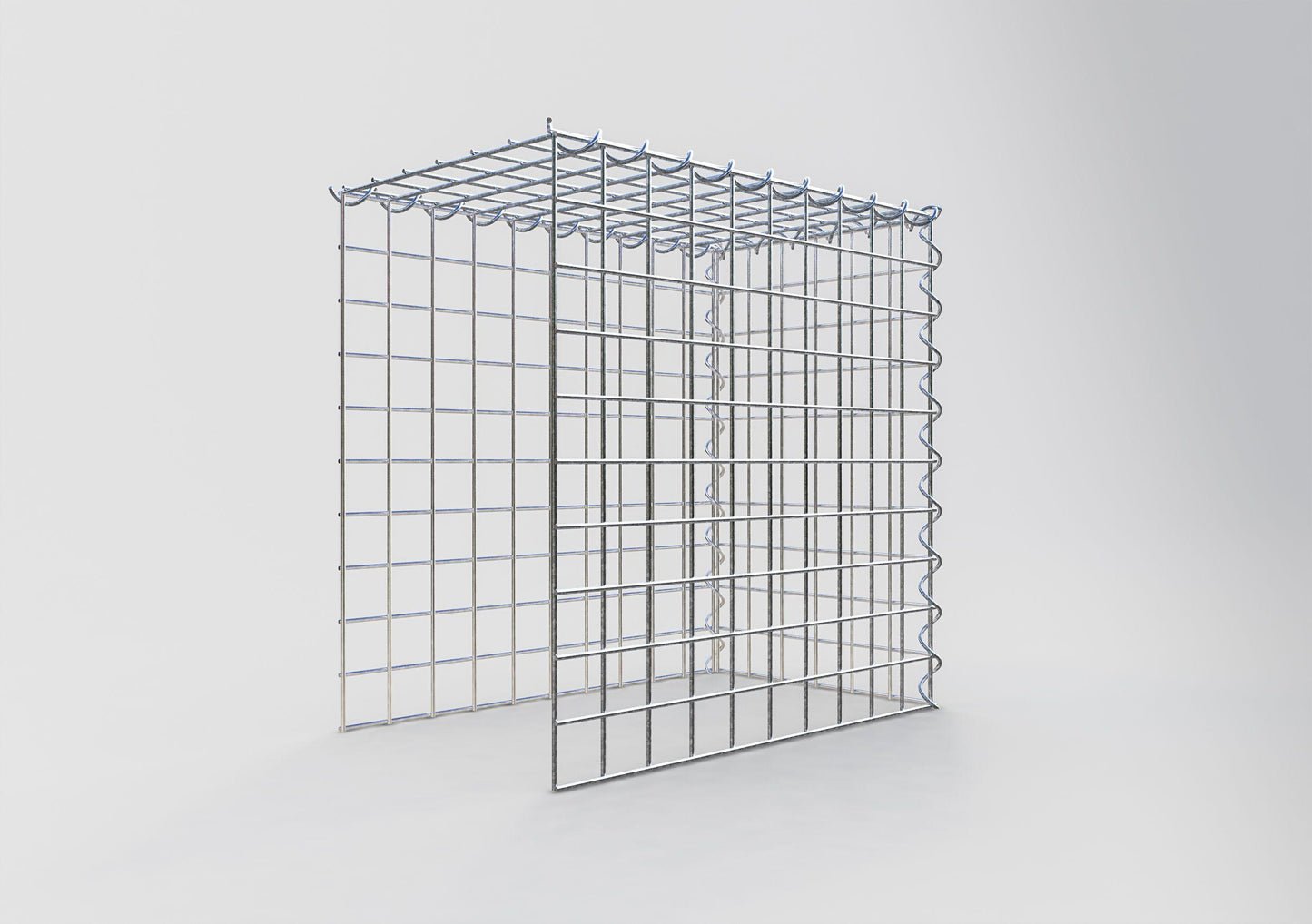 Anbaugabione Typ 4 50 cm x 50 cm x 30 cm (L x H x T), Maschenweite 5 cm x 5 cm, Spirale