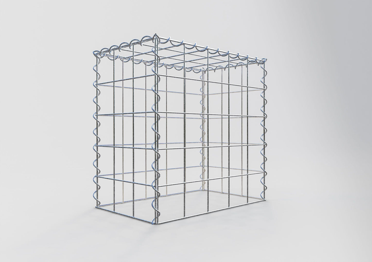 Add-on schanskorf type 3 50 cm x 50 cm x 30 cm (L x H x D), maaswijdte 10 cm x 10 cm, spiraalvormig