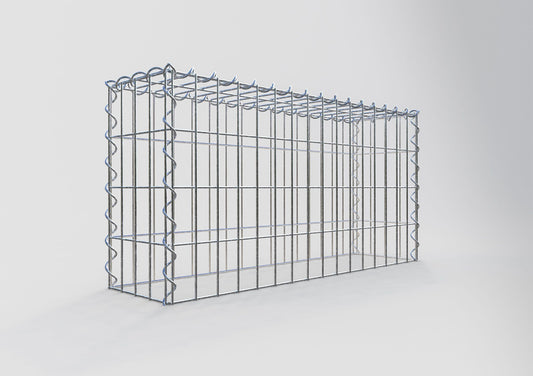 Opvokset gabion type 3 80 cm x 40 cm x 20 cm (L x H x D), maskestørrelse 5 cm x 10 cm, spiral