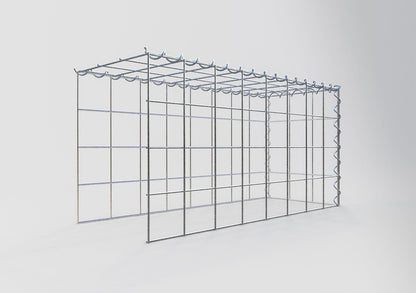 Anbaugabione Typ 4 80 cm x 40 cm x 30 cm (L x H x T), Maschenweite 10 cm x 10 cm, Spirale