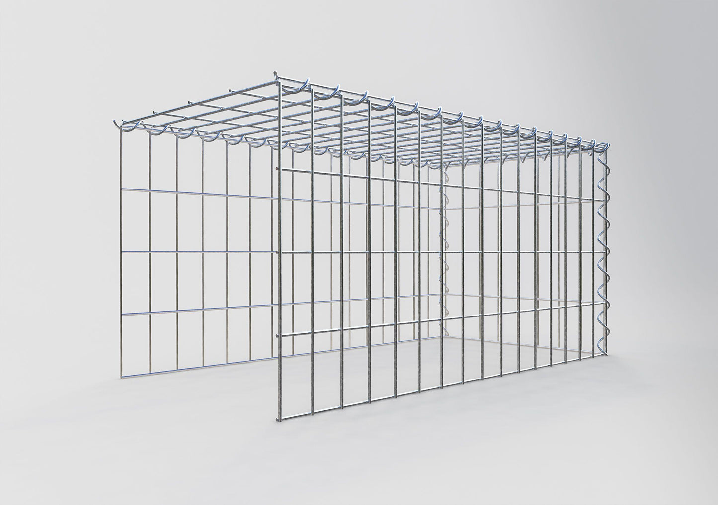 Anbaugabione Typ 4 80 cm x 40 cm x 40 cm (L x H x T), Maschenweite 5 cm x 10 cm, Spirale