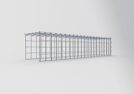 Extra gabion typ 4 100 cm x 20 cm x 20 cm (L x H x D), maskstorlek 5 cm x 5 cm, spiral