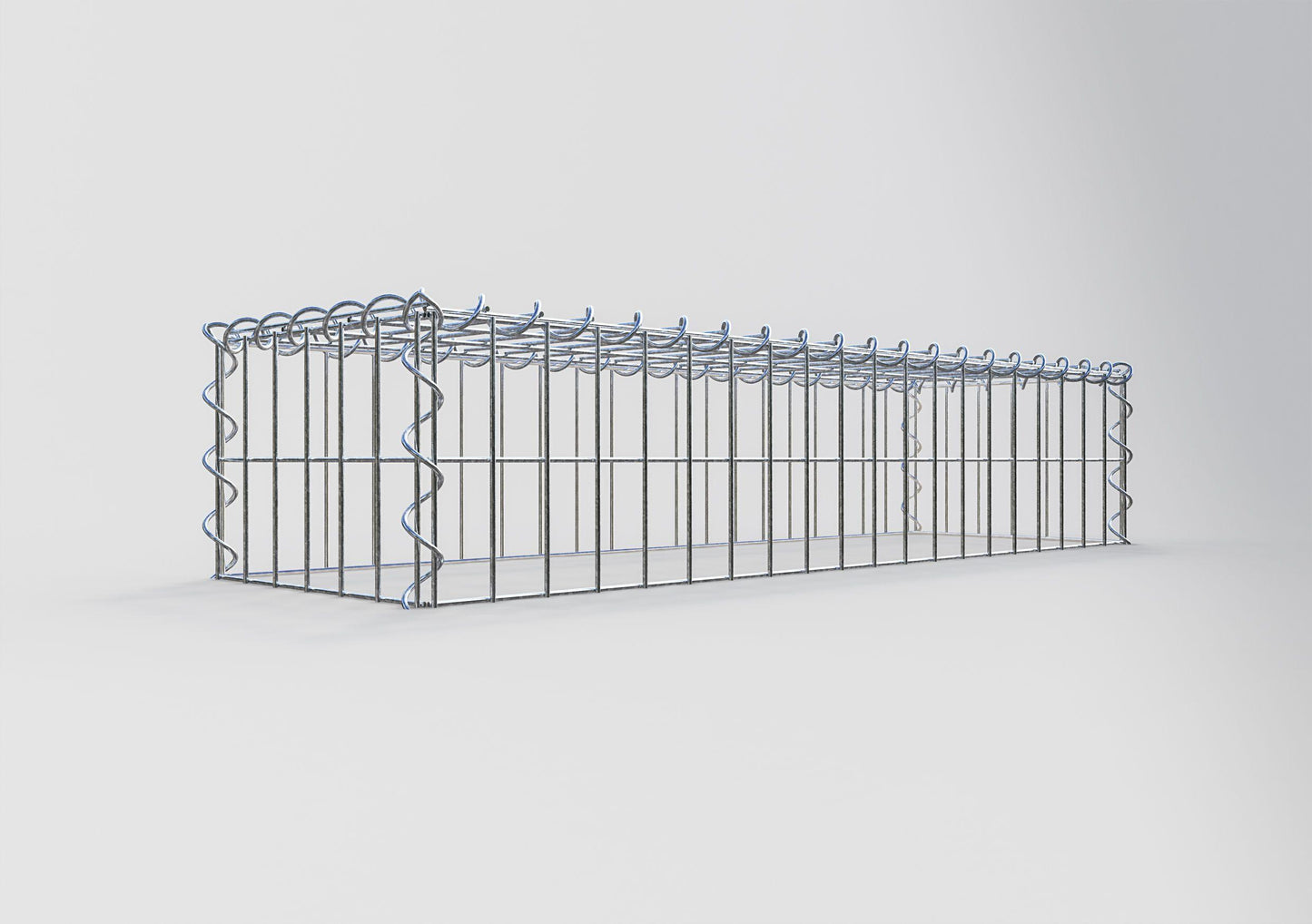 Anbaugabione Typ 3 100 cm x 20 cm x 30 cm (L x H x T), Maschenweite 5 cm x 10 cm, Spirale