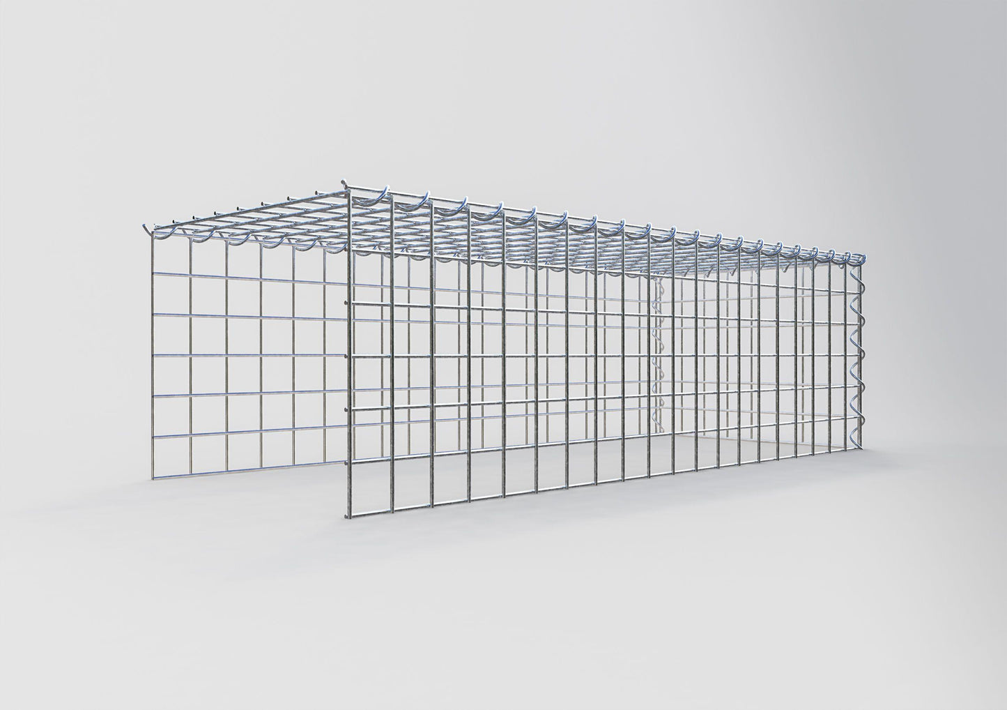 Gabbione aggiuntivo tipo 4 100 cm x 30 cm x 40 cm (L x H x P), dimensione maglia 5 cm x 5 cm, a spirale