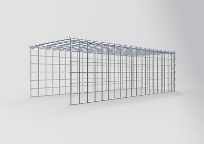 Gabbione aggiuntivo tipo 4 100 cm x 30 cm x 40 cm (L x H x P), dimensione maglia 5 cm x 5 cm, a spirale