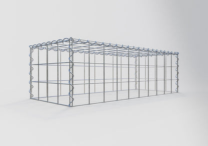 Anbaugabione Typ 3 100 cm x 30 cm x 40 cm (L x H x T), Maschenweite 10 cm x 10 cm, Spirale