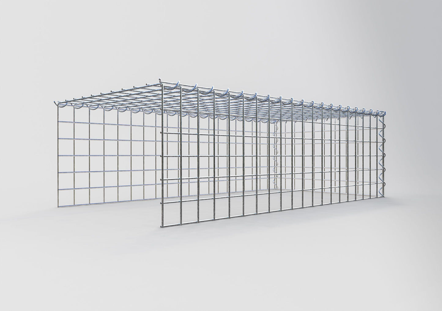 Anbaugabione Typ 4 100 cm x 30 cm x 50 cm (L x H x T), Maschenweite 5 cm x 5 cm, Spirale