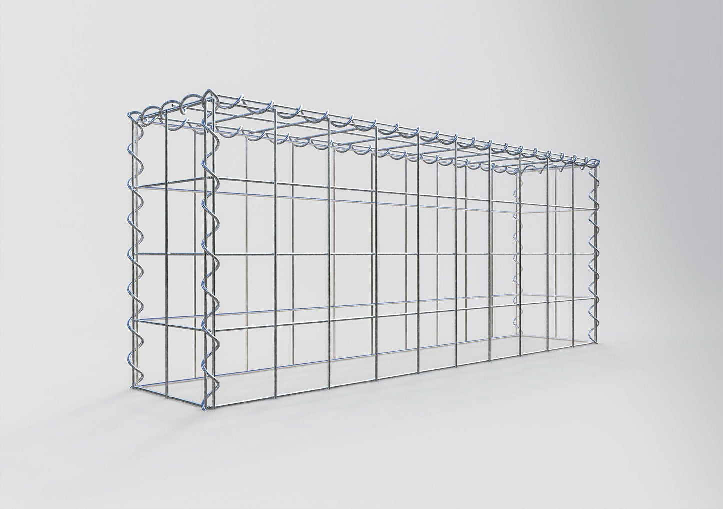 Anbaugabione Typ 3 100 cm x 40 cm x 20 cm (L x H x T), Maschenweite 10 cm x 10 cm, Spirale