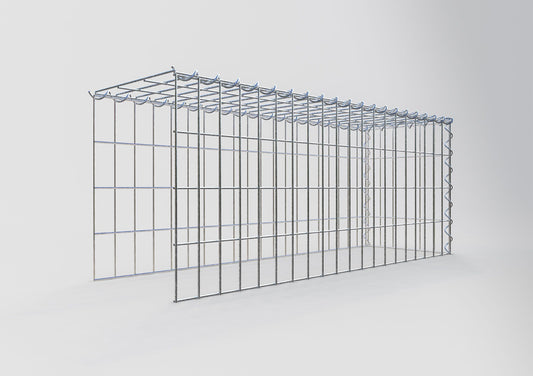 Opvokset gabion type 4 100 cm x 40 cm x 30 cm (L x H x D), maskestørrelse 5 cm x 10 cm, spiral