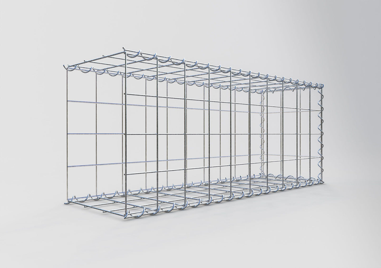 Gabion rapporté type 2 100 cm x 40 cm x 30 cm (L x H x P), mailles 10 cm x 10 cm, spirale